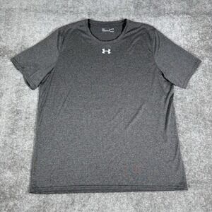 Under Armour Shirt Men's XL Gray Loose Heatgear Crew Short Sleeve Performance‎